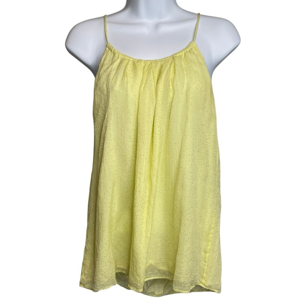 RORY BECA Women's Butter Yellow 100% Silk Tank Top Est. Size XS/S Shimmery Flowy